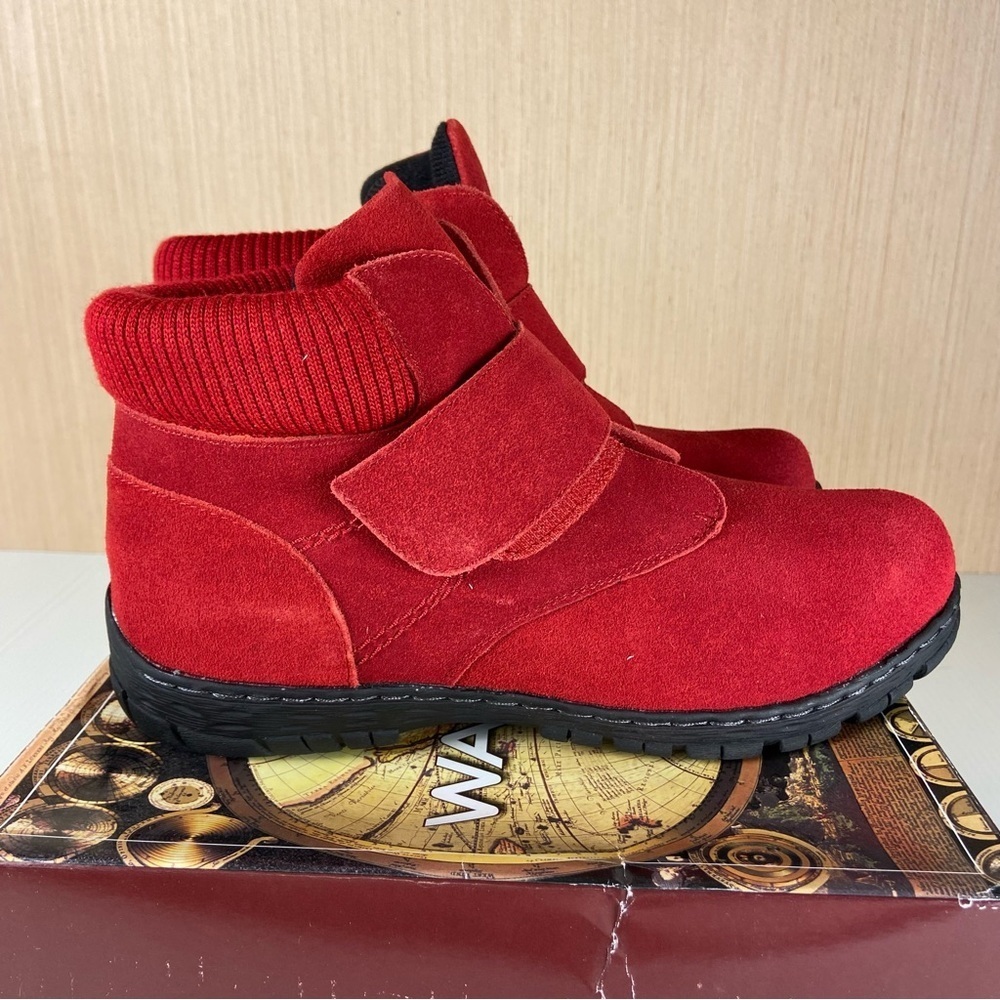 Wanderlust Lapland 2 Red Suede Winter Boots 8.5 WW Extra Wide Comfort